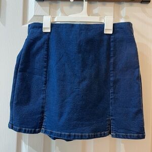 Blue Denim Mini Skort